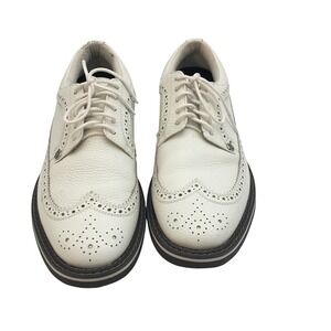 G/FORE Mens Gallivanter Pebble Leather Golf Shoes Snow White G4MF21EF16 Size 9.5
